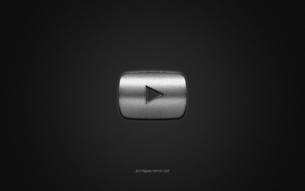 thumb2-youtube-logo-silver-shiny-logo-youtube-metal-emblem-silver-youtube-button-gray-carbon-fiber-texture